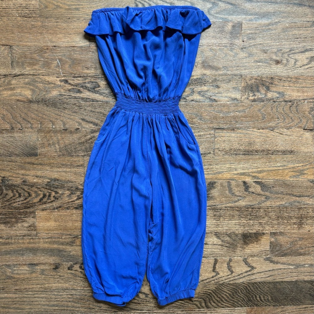 Geri C Strapless Capri Romper with Pockets • size Large